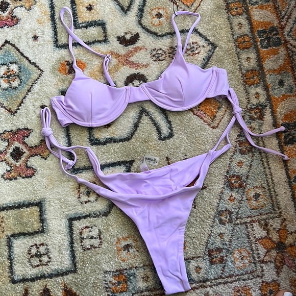 New Zaful Lilac Underwire String Bikini - Picture 1 of 7